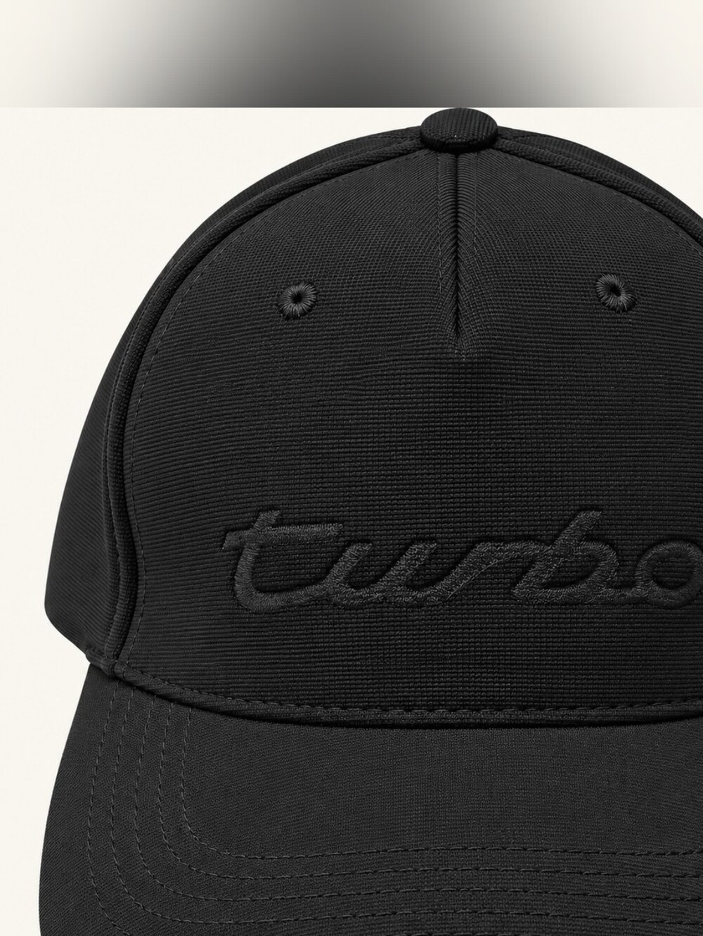 Porsche Turbo Blackout Baseball Cap Black on Black Adjustable WAP8200010K